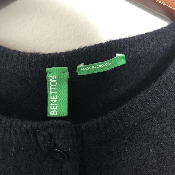 Benetton boys size S Small Lana Wool Button Up Cardigan - Picture 7 of 7